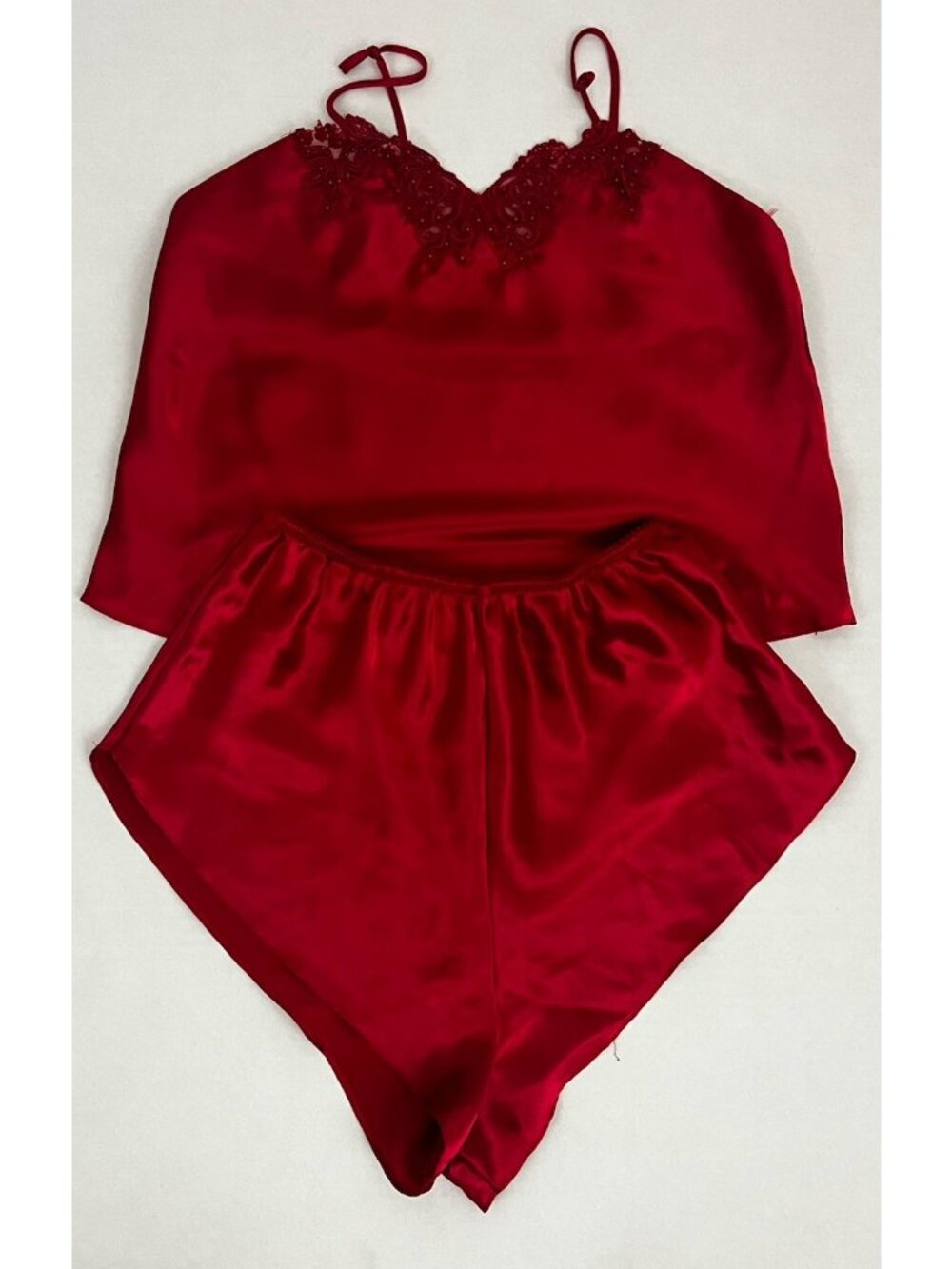 Vintage Victoria's Secret Women's M Camisole Cami & Tap Panty Lingerie Set Shiny